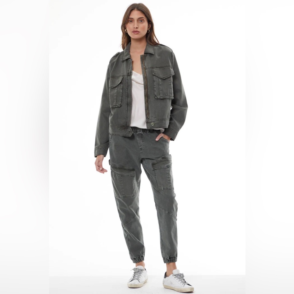 Young Fabulous & Broke YFB Damon Jacket in Pine Pigment Gray Size Large